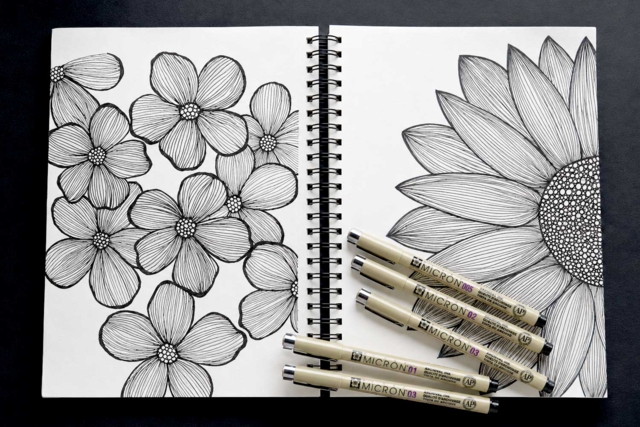 Rotuladores fineliners Sakura zentangle - Feutres calibrés et fineliners pour le dessin de précision - 10doigts.fr