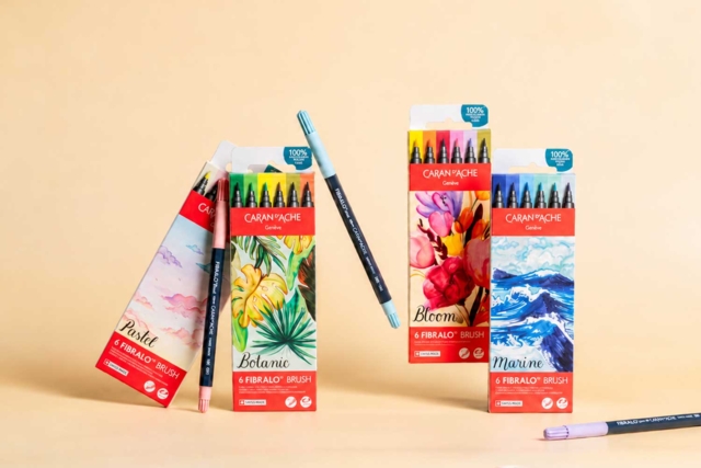 Fibralo Brush Felt-tip Pens, Caran d'Ache - Feutres pinceaux et feutres brush : souplesse et précision pour dessiner - 10doigts.fr