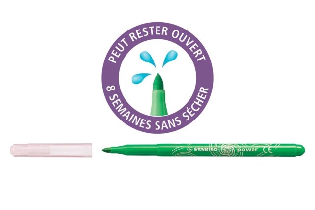Rotuladores Stabilo Power - Puntes medianas 2 mm - Feutres pointes moyennes : l'outil polyvalent pour le dessin et l'école - 10doigts.fr