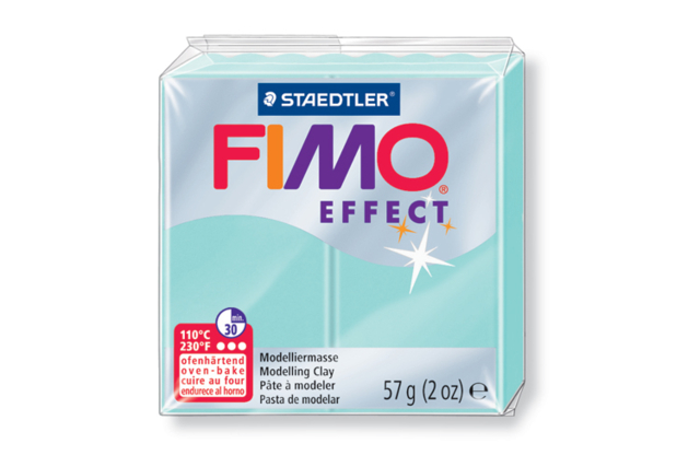 FIMO Effect Pastel - Mint (505) - 1 - Fimo Effect Clay - 10doigts.com - Pâtes Fimo Effect : donnez une dimension magique à vos modelages - 10doigts.fr