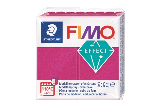 Fimo Effect - Bordeaux Metallic (21) - 1 - Fimo Effect Clay - 10doigts.com - Pâtes Fimo Effect : donnez une dimension magique à vos modelages - 10doigts.fr