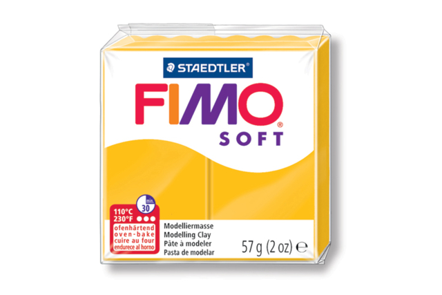FIMO Soft - Sun Yellow - No. 16 - 1 - Fimo Soft Clay - 10doigts.com - Pâtes Fimo Soft : le modelage facile pour toutes vos créations - 10doigts.fr