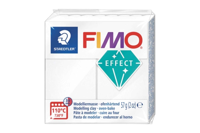 FIMO Effect Metallic - White (08) - 1 - Fimo Effect Clay - 10doigts.com - Pâtes Fimo Effect : donnez une dimension magique à vos modelages - 10doigts.fr
