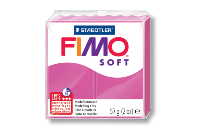 FIMO Soft - Raspberry (22) - 1 - Fimo Soft Clay - 10doigts.com - Pâtes Fimo Soft : le modelage facile pour toutes vos créations - 10doigts.fr