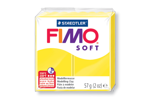 FIMO Soft - Lemon Yellow (10) - 1 - Fimo Clay per Unit - 10doigts.com - Pâte Fimo à l'unité : composez votre palette sur-mesure - 10doigts.fr