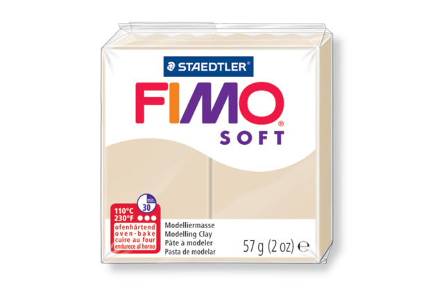 FIMO Soft - Beige Sahara (70) - 1 - Fimo Soft Clay - 10doigts.com - Pâtes Fimo Soft : le modelage facile pour toutes vos créations - 10doigts.fr