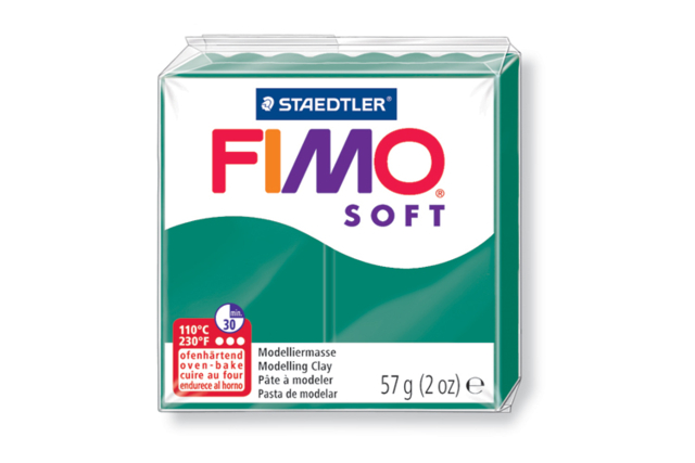 FIMO Soft - Emerald Green (56) - 1 - Fimo Soft Clay - 10doigts.com - Pâtes Fimo Soft : le modelage facile pour toutes vos créations - 10doigts.fr