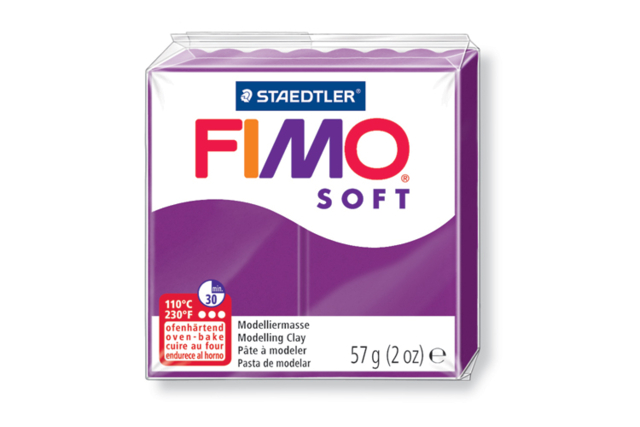 FIMO Soft - Violet (61) - 1 - Fimo Soft Clay - 10doigts.com - Pâtes Fimo Soft : le modelage facile pour toutes vos créations - 10doigts.fr