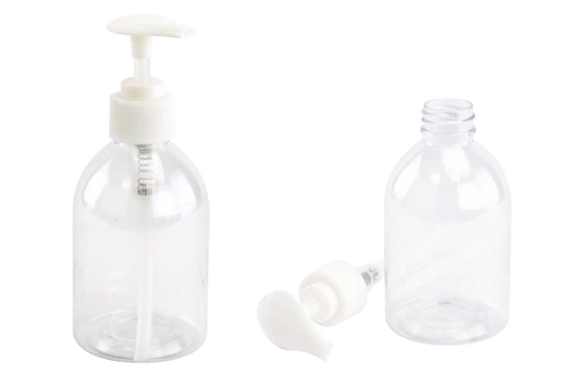 Plastic Soap Dispenser - 2 - Transparent Plastic - 10doigts.com - Plastique Transparent - 10doigts.fr