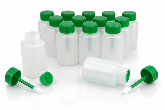 Anti-spill Bottles with Integrated Brush - Accessoires de collage et outils pour vernis-collage - 10doigts.fr