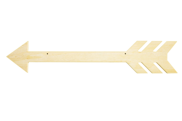 Wooden Arrow - 40 cm - 1 - Door Sign - 10doigts.com - Plaque de porte en bois à décorer - 10doigts.fr