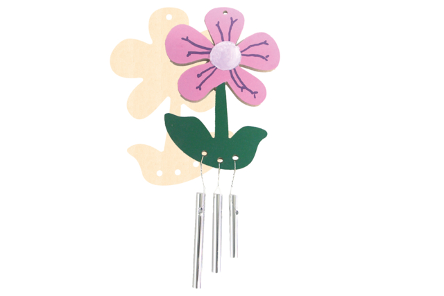 Sound Carillons, Assorted Shapes - 4 - Wooden Decorative Suspensions - 10doigts.com - Mobile en bois à fabriquer et carillons - 10doigts.fr