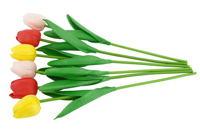 Artificial Tulips - 6 Pieces - 4 - Decorative Flowers and Leaves - 10doigts.com - Décorations fleurs et feuilles : ajoutez une touche de nature à toutes vos créations - 10doigts.fr