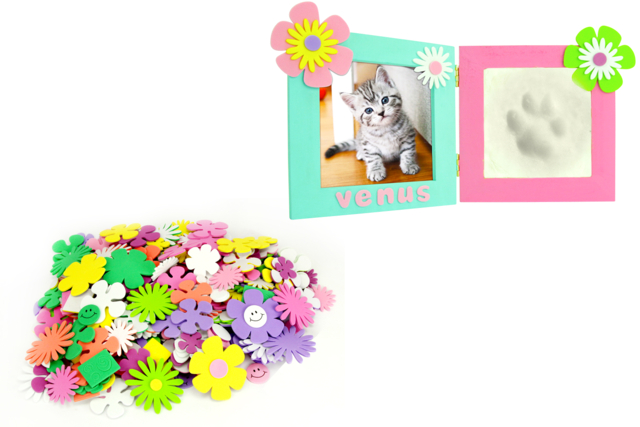 Foam Rubber Flower Stickers - 400 pcs - 10 - Decorative Flowers and Leaves - 10doigts.com - Décorations fleurs et feuilles : ajoutez une touche de nature à toutes vos créations - 10doigts.fr