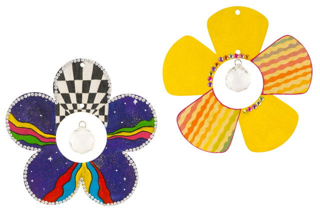 flores de madera para atrapasol - Suspensions et déco murale en bois à décorer - 10doigts.fr