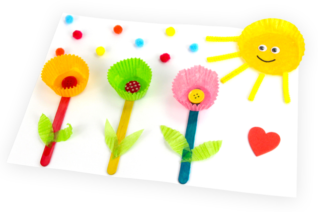 Flores en caissettes - Accessoires en papier - 10doigts.fr