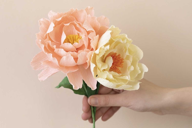 flores de papel crepé otoño - Fleurs en papier crépon : créez des bouquets éternels - 10doigts.fr