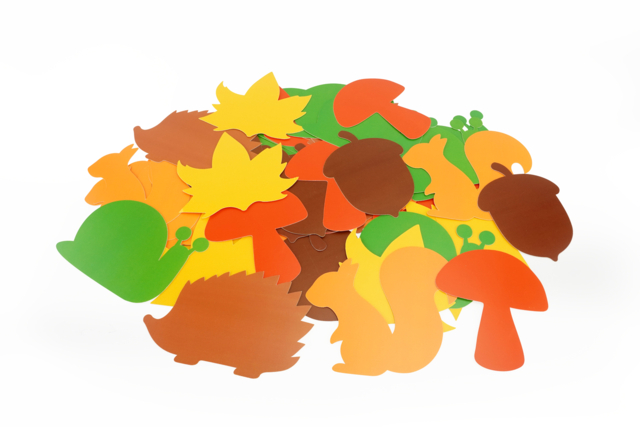 Formas de otoño en cartón duro - 60 formas - Formes en carte forte - 10doigts.fr