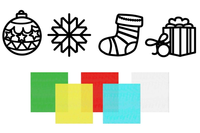 formas de Navidad atrapa sol - Décors de fenêtres de Noël - 10doigts.fr