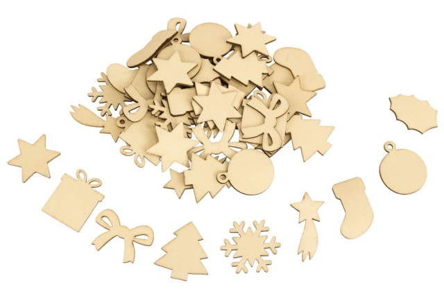 Wooden Christmas Decorations - 54 Shapes - 1 - Christmas Wooden Objects - 10doigts.com - Décorations de Noël en bois - 10doigts.fr