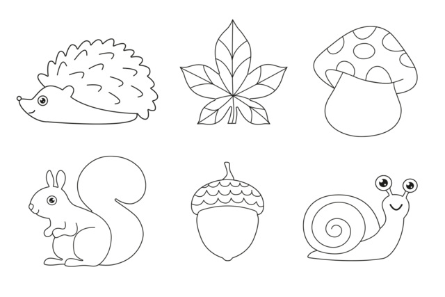 Formas gigantes de Otoño para decorar - 6 formas - Supports en papier - 10doigts.fr