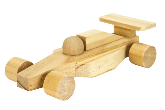 Wooden Formula 1 Car - 1 - Wooden Games and Toys - 10doigts.com - Jeux et Jouets en bois à décorer - 10doigts.fr