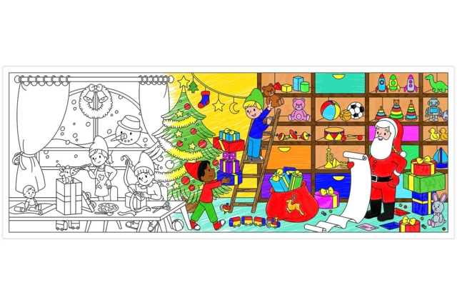 Giant Coloring Mural - Christmas - 1 - Coloring Shapes and Drawings - 10doigts.com - Coloriage - 10doigts.fr