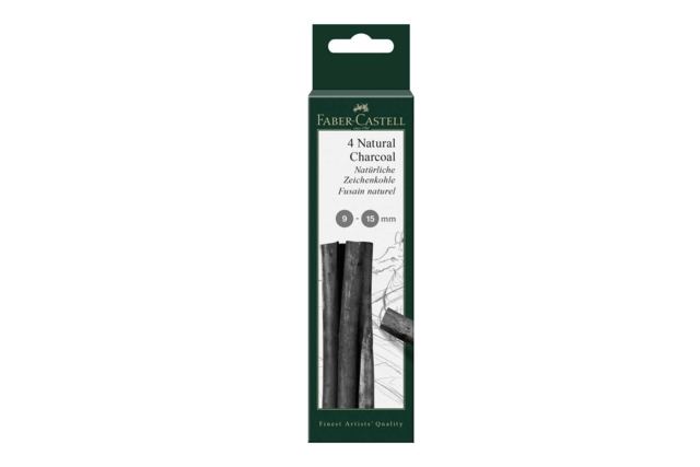 Natural Pitt Charcoal 9-15 mm - Crayons graphite et mines pour le dessin - 10doigts.fr