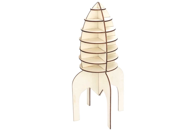 Large Wooden Rocket to Assemble 30 cm - 3 - Wood Models - 10doigts.com - Maquettes en bois - 10doigts.fr