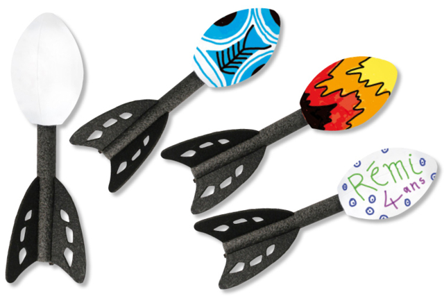 Bouncing "rocket" toy - 1 - Opaque Plastic - 10doigts.com - Plastique Opaque - 10doigts.fr