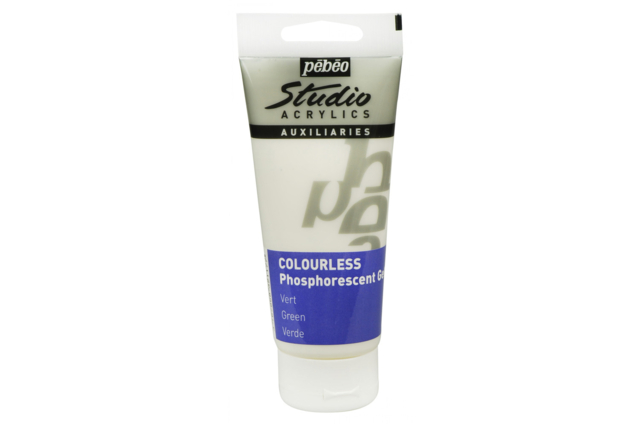 Glow in the Dark Phosphorescent Gel Pebeo, 100 ml - 1 - Fluorescent and Phosphorescent Paint - 10doigts.com - Peinture fluo et phosphorescente : de la couleur de jour comme de nuit - 10doigts.fr