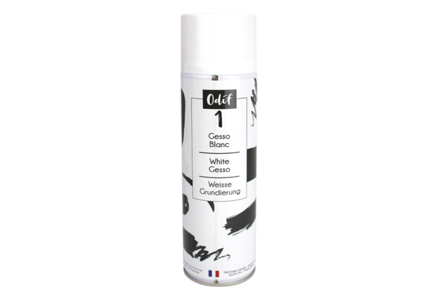 White Spray Gesso - 400 ml - 1 - Gesso - 10doigts.com - Gesso pour peinture et préparation des supports - 10doigts.fr