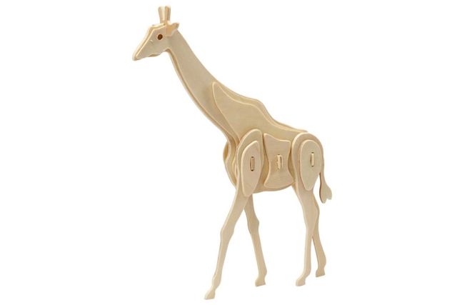 3D Natural Wood Giraffe Kit - 3 - Wood Models - 10doigts.com - Maquettes en bois - 10doigts.fr