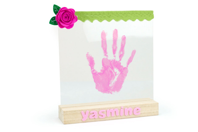 glace empreinte main - Gommettes Alphabet, messages - 10doigts.fr