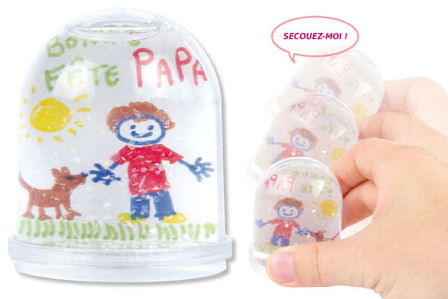 Custom Snow Globe - 5 - Transparent Plastic - 10doigts.com - Plastique Transparent - 10doigts.fr