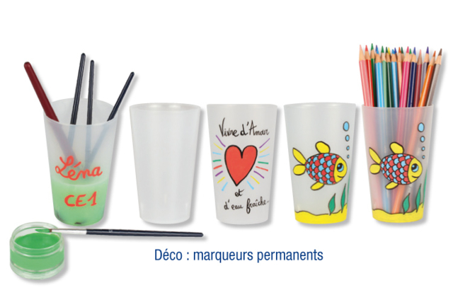 Unbreakable Plastic Cup - 11 cm - 12 - Opaque Plastic - 10doigts.com - Plastique Opaque - 10doigts.fr