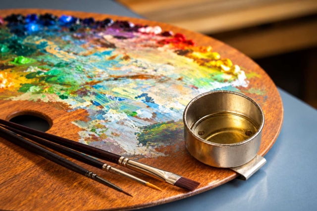 Maceta de metal - Peinture à l'huile Beaux-Arts - 10doigts.fr