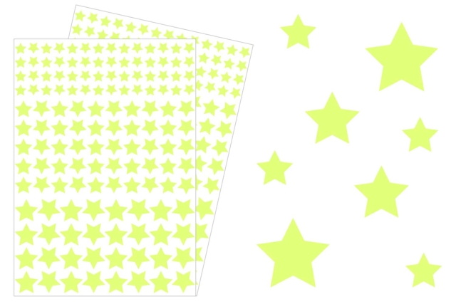 Glow-in-the-Dark Star Stickers - 276 pcs - 3 - Christmas Star Decor - 10doigts.com - Décorations étoiles de Noël - 10doigts.fr