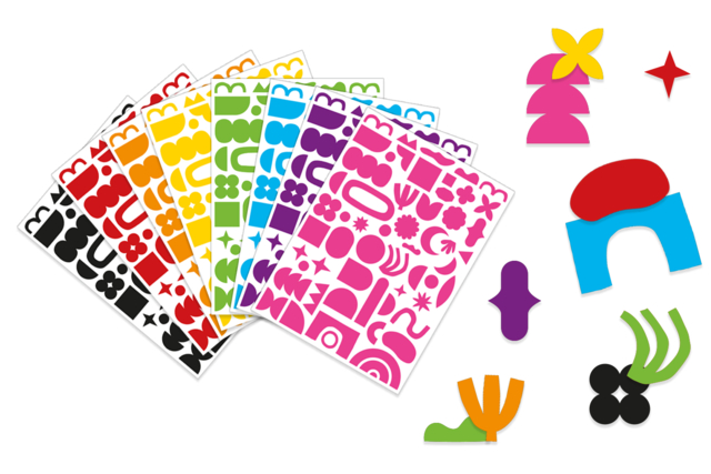 Abstract Shape Stickers - 8 Sheets - 1 - Assorted Shapes Stickers - 10doigts.com - Gommettes formes assorties : un univers pour créer sans limite - 10doigts.fr