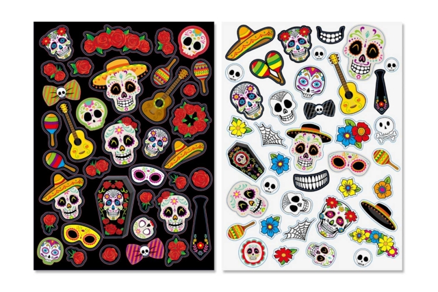 Halloween Stickers "Skulls" - 76 pcs - 1 - Halloween Stickers - 10doigts.com - Gommettes Halloween - 10doigts.fr
