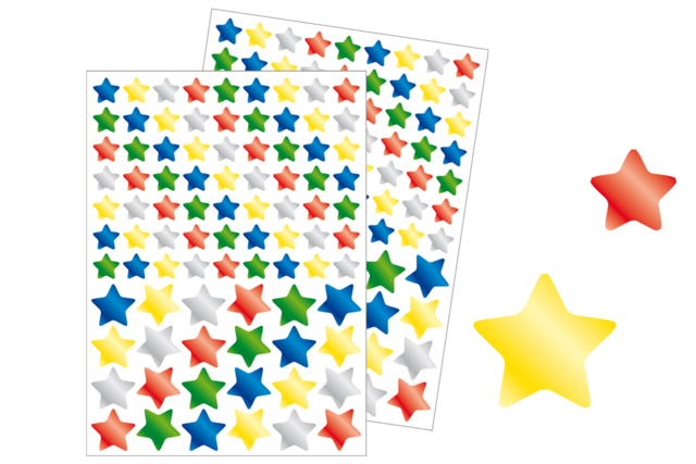 Metallic Star Stickers - 174 pcs - 1 - Christmas Stickers - 10doigts.com - Gommettes de Noël - 10doigts.fr