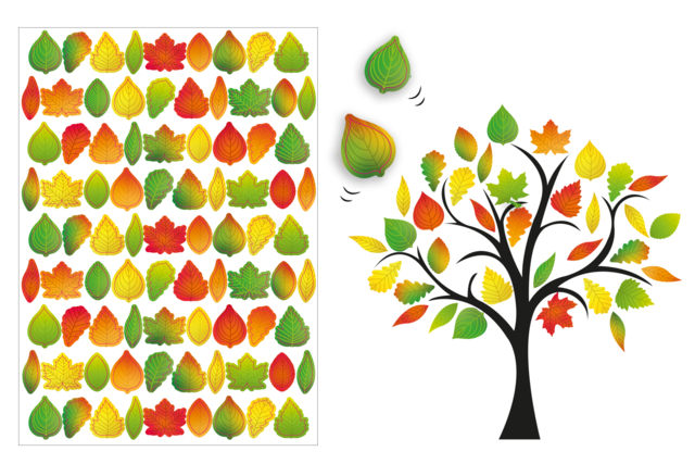 Leaf Stickers - 510 pcs - 1 - Season Stickers - 10doigts.com - Gommettes saisons : des autocollants pour toute l’année - 10doigts.fr