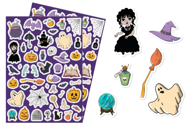 Stickers “Witches and Magic” - 1 - Halloween Stickers - 10doigts.com - Gommettes Halloween - 10doigts.fr