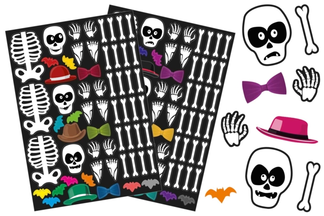 Skeleton Stickers - 1 - Halloween Stickers - 10doigts.com - Gommettes Halloween - 10doigts.fr