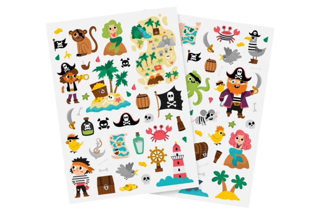 Gomets piratas sirenas - Gommettes Histoires et décors - 10doigts.fr