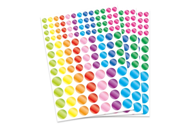 Metallic Round Stickers - 348 pcs - 1 - Round Stickers - 10doigts.com - Gommettes rondes : l'essentiel du graphisme et de l'éveil créatif - 10doigts.fr