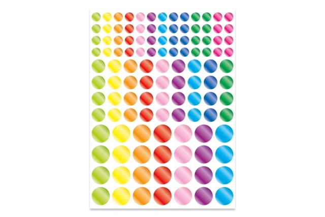 Metallic Round Stickers - 348 pcs - 3 - Round Stickers - 10doigts.com - Gommettes rondes : l'essentiel du graphisme et de l'éveil créatif - 10doigts.fr