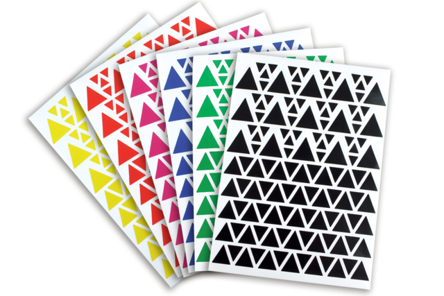 Triangle Stickers - 2304 pcs - 1 - Assorted Shapes Stickers - 10doigts.com - Gommettes formes assorties : un univers pour créer sans limite - 10doigts.fr