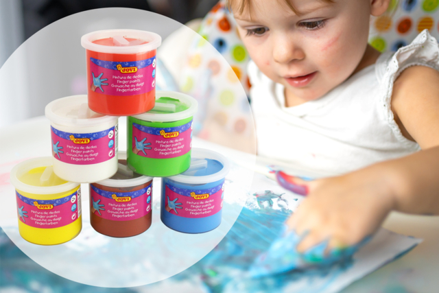 Finger Paints, 125 ml - 6 Colors - 1 - Finger Paint - 10doigts.com - Peinture gouache aux doigts : l'éveil créatif dès le premier âge - 10doigts.fr