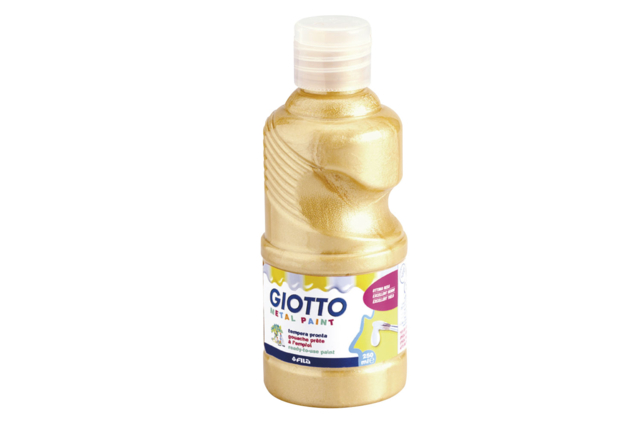 Giotto Metallic Gouache, 250 ml - gold and silver - 3 - Liquid Gouache Paint - 10doigts.com - Peinture gouache liquide : des couleurs vives qui s'enlèvent à l'eau - 10doigts.fr